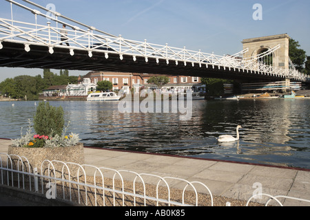 Marlow suspension bridge Stock Photo