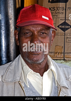 Former soldier of the Ethiopian Army, Addis Abeba, Ethiopia Stock Photo