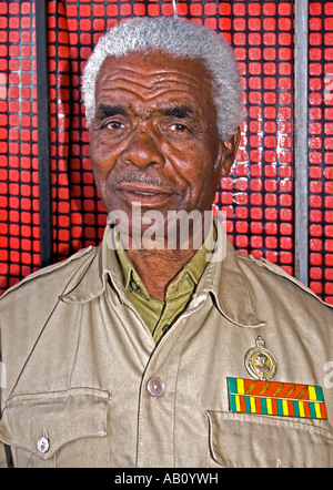 Former soldier of the Ethiopian Army, Addis Abeba, Ethiopia Stock Photo