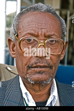 Former soldier of the Ethiopian army, Addis Abeba, Ethiopia Stock Photo