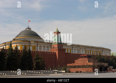 Kremlin Mausoleum of Lenin at the Kremlin in Red Square Moscow Russia Stock Photo