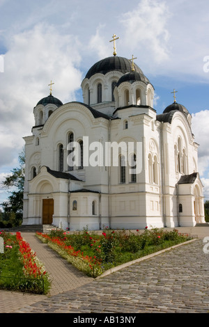 The Cathedral of Exaltation of the Cross, Convent of Saint Euphrosyne, Polotsk, Belarus. Stock Photo