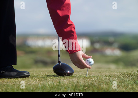 t off at Turnberry golf course Scotland Stock Photo