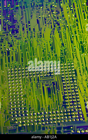 Close up of computer motherboard Stock Photo