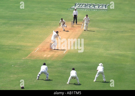 England batsman plays Indian delivery test cricket Wankhede Stadium Churchgate Bombay India