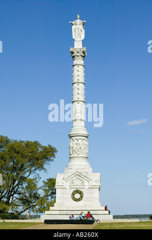 Yorktown Victory Monument in Colonial National Historical Park Historical Triangle Virginia The statue was commissioned by t Stock Photo