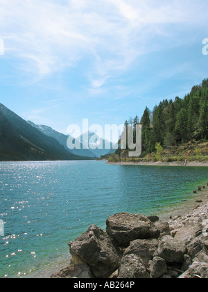 plan lake in Austria Reutte Tyrol Plansee Reutte Tirol Österreich Stock Photo
