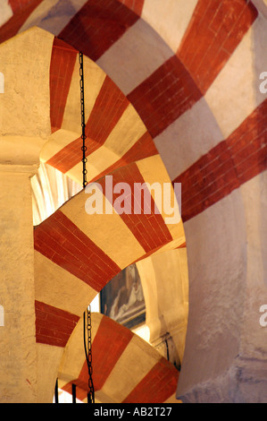 An arch in the Mezquita Cordoba Spain Stock Photo