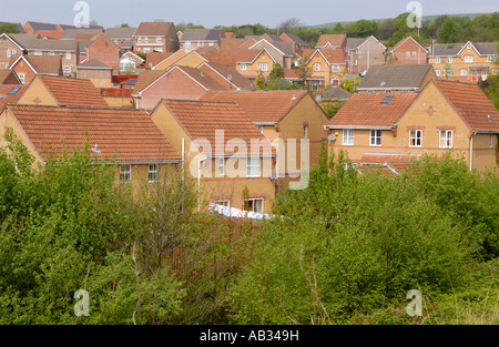 Modern private housing estate at Gilfach Goch South Wales UK EU Stock Photo