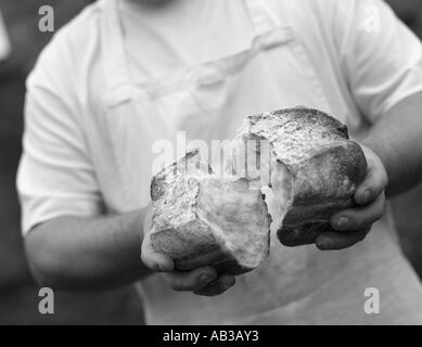 artisan bread making Stock Photo