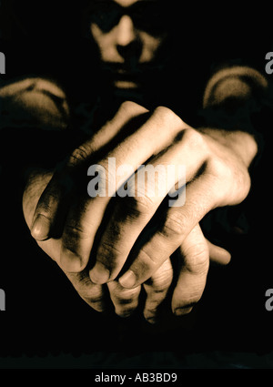 man with outstretched hands Stock Photo