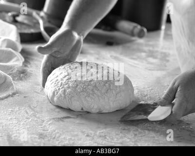 artisan bread making Stock Photo