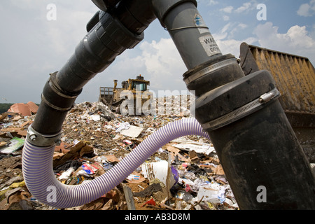 Methane from Landfill Recovery System Stock Photo