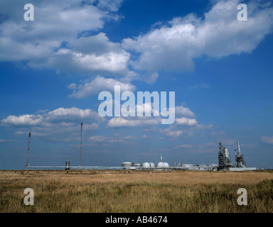 Panorama of a petrochemical refinery on Seal Sands, Teesside, England, UK. Stock Photo