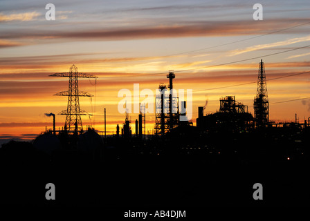 Runcorn Ineos Chemical Complex on the banks of the River Mersey River Weaver and Manchester Ship Canal in Cheshire Stock Photo