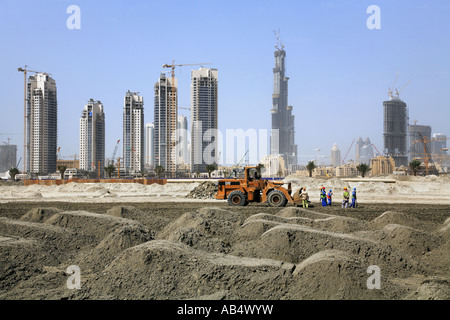 buildings under construction in Dubai Stock Photo