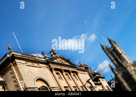 The Guildhall and The Abbey in Bath Somerset England Stock Photo