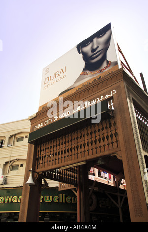 entrance of the gold souk in Dubai Stock Photo