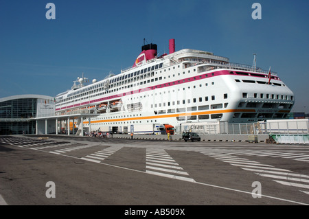 Cruise ship Ocean Village Two in Barcelona Stock Photo