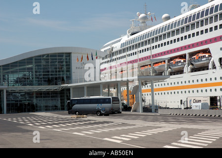 Cruise ship Ocean Village Two in Barcelona Stock Photo