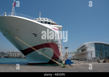 Cruise ship Ocean Village Two in Barcelona, Spain Stock Photo