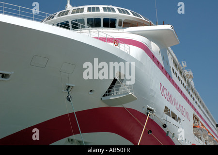 Cruise ship Ocean Village Two in Barcelona Stock Photo