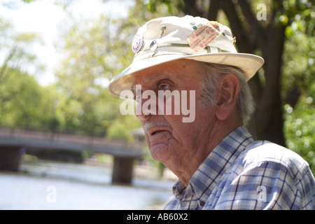 old man fisherman hat