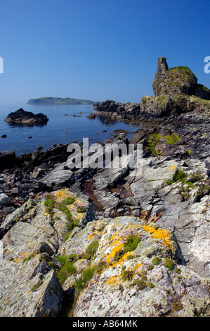 dunyveg castle ruin lagavulin islay scotland Stock Photo