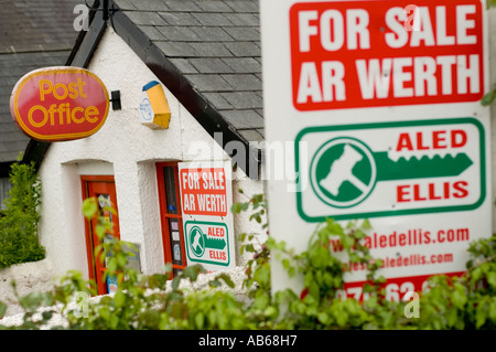 A small village rural post office at Llanfarian Aberystwyth for sale by Aled Ellis estate agents Wales UK Stock Photo