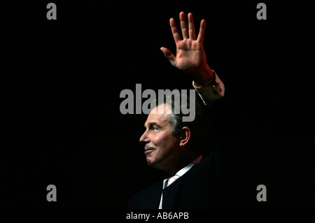 Britain's Prime Minister Tony Blair waves Stock Photo