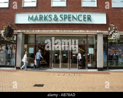 Chelmsford Essex Marks and Spencer store main entrance Stock Photo