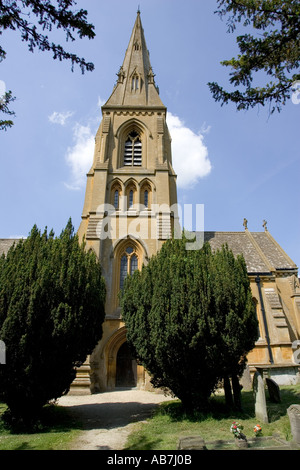 St Andrews church Toddington built by George Street in 1869 and cost 44 000 Cotswolds UK Stock Photo