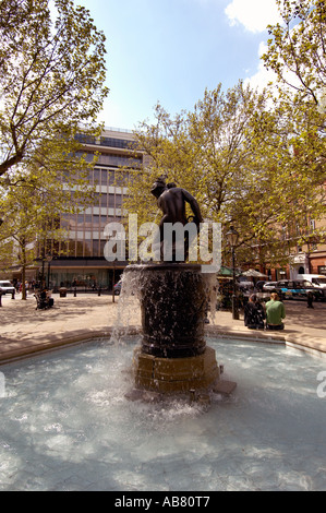 fountain in Sloane Square London Uk Stock Photo