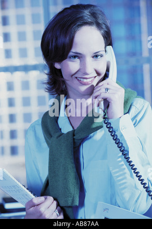 Woman on phone Stock Photo