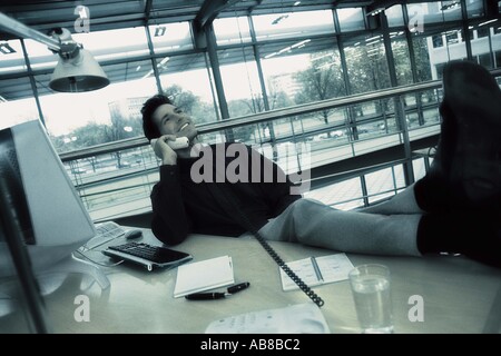 Businessman on phone Stock Photo