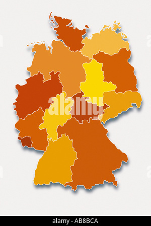 Map of Germany Stock Photo - Alamy