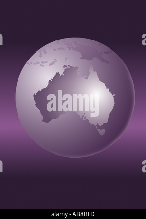 Australia Australasia globe map Stock Photo - Alamy