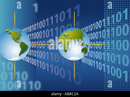 Binary world Stock Photo