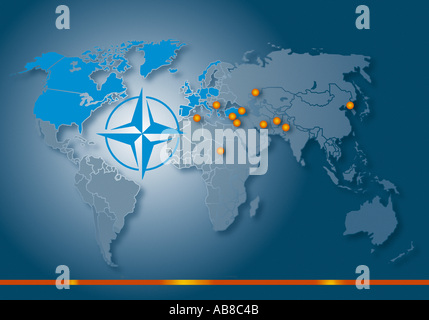 Map of Nato Stock Photo