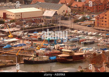 A MARINA ON BRISTOL HARBOURSIDE UK Stock Photo