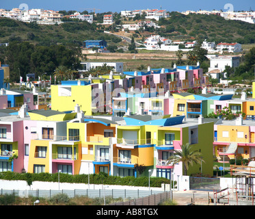 Colourful buildings in Albufeira marina, Algarve, Portugal, Europe EU Stock Photo