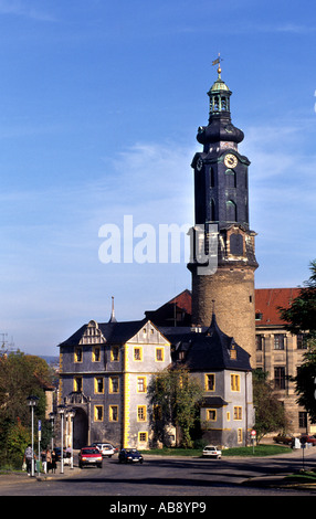 Schloss Castle and Bastille in Weimar Thueringen  Weimar Stock Photo