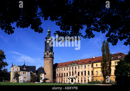 Schloss Castle and Bastille in Weimar Thueringen  Weimar Stock Photo