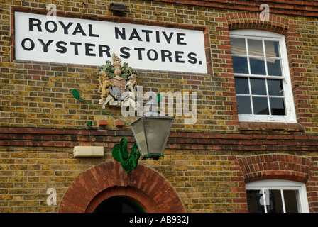 Royal Native Oyster Stores building Whitstable Kent England Stock Photo
