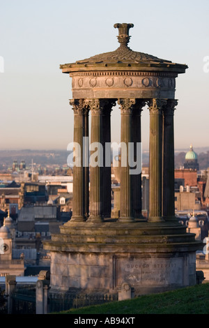 Dugald Stewart monument on Calton Hill, Edinburgh, Scotland Stock Photo