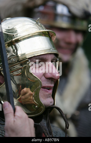 DEU Germany Xanten Romans festival in the Archeological Park Historic show of daily life of normal people and military personal Stock Photo