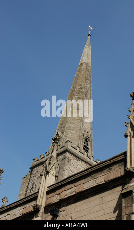 The spire of All Saint's Church, Hereford. Stock Photo