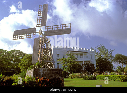 Windmill, Sam Lord's Castle, St. Philip, Barbados, West Indies Stock Photo