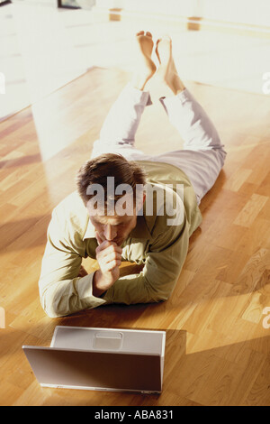 Young businessman working from home Stock Photo