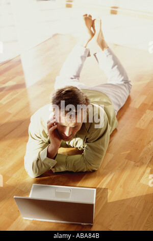 Young businessman working from home Stock Photo